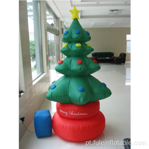Árvore de Natal inflável animada girando para decoração
